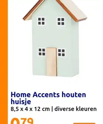 Action Home Accents houten huisje 8,5 x 4 x 12 cm | diverse kleuren aanbieding