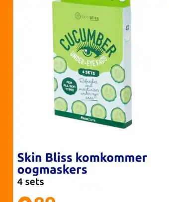 Action Skin Bliss komkommer oogmaskers 4 sets aanbieding