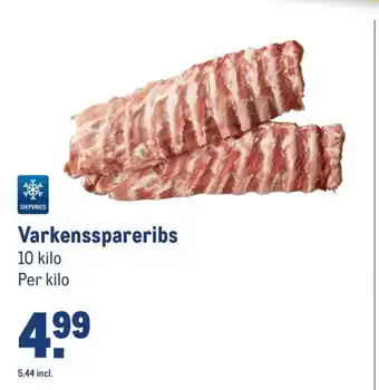 Makro Varkensspareribs 10 kilo aanbieding