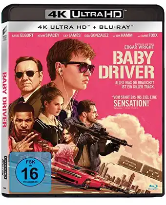 Amazon Baby Driver (4K Ultra HD) (+ Blu-ray) aanbieding