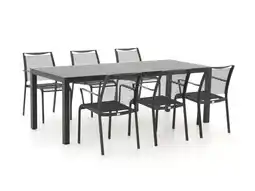 Kees Smit Apple Bee Hawaii/Menzano 220cm dining tuinset 7-delig stapelbaar aanbieding