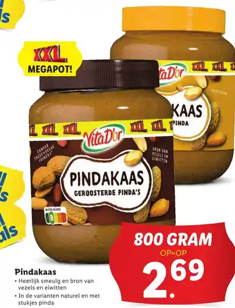 Lidl Pindakaas 800 gram aanbieding