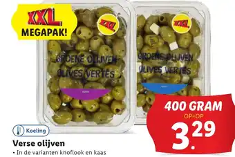 Lidl Verse olijven 400 gram aanbieding