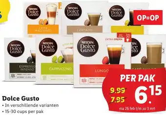 Lidl Dolce Gusto 15-30 cups per pak aanbieding