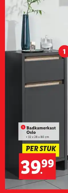 Lidl Badkamerkast 32 x 28 x 80 cm aanbieding