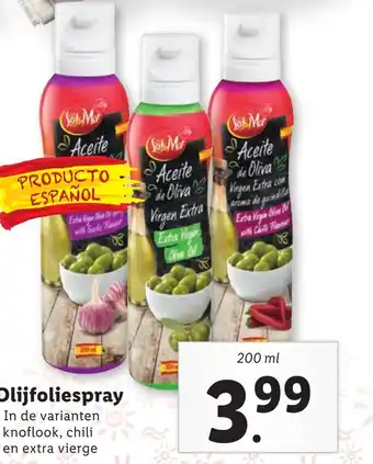 Lidl Olijfoliespray 200 ml aanbieding