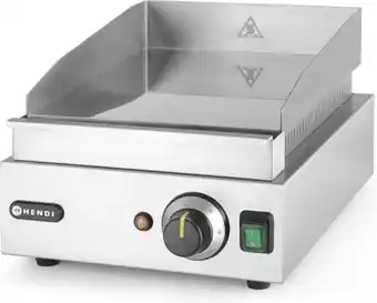 Bol.com Hendi Bakplaat Profi Line - Glad - Professionele Elektrische Bakplaat Horeca - 230V / 2kw - 30x42x(H)225cm aanbieding