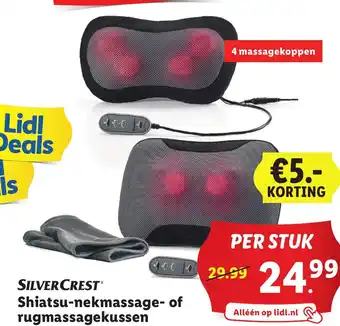 Lidl SilverCrest Shiatsu-nekmassage- of rugmassagekussen aanbieding