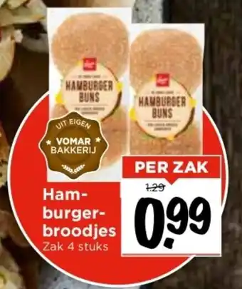Vomar Voordeelmarkt Hamburgerbroodjes aanbieding