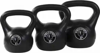 Bol.com Gorilla Sports Kettlebells - Kunststof - 8 kg 10 kg & 12 kg - Set van 3 aanbieding