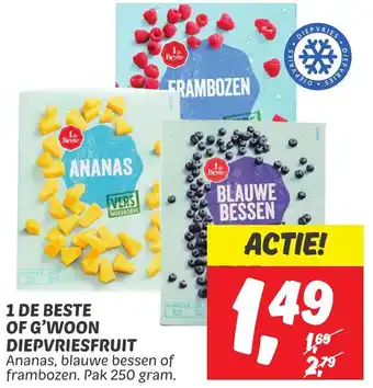 Dekamarkt 1 DE BESTE OF G'WOON DIEPVRIESFRUIT 250g aanbieding