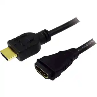 Conrad LogiLink CH0058 HDMI-kabel HDMI Verlengkabel HDMI-A stekker, HDMI-A bus 5.00 m Zwart aanbieding