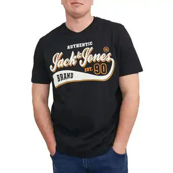 Plutosport Jack & Jones Essentials Logo SS Crew Shirt Heren (plussize) aanbieding