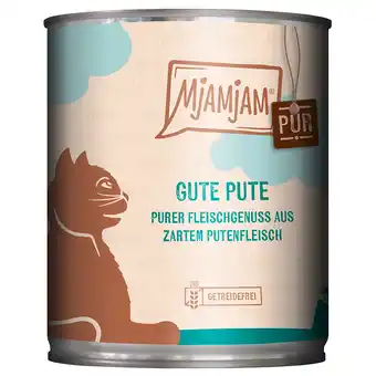 Zooplus Economy pack 24x800g MjAMjAM puur vlees genieten goed kalkoen puur kattenvoer nat aanbieding