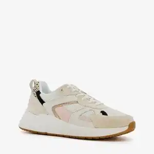 Scapino Blue Box dames sneakers beige met panterprint aanbieding