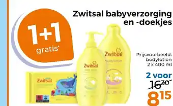 Trekpleister Zwitsal babyverzorging en doekjes aanbieding