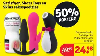 Kruidvat Satisfyer, shots toys en skins seksspeeltjes aanbieding