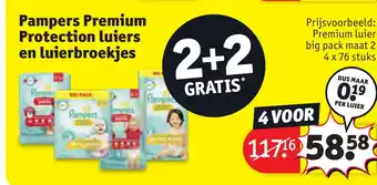 Kruidvat Pampers premium protection luiers en luierbroekjes aanbieding