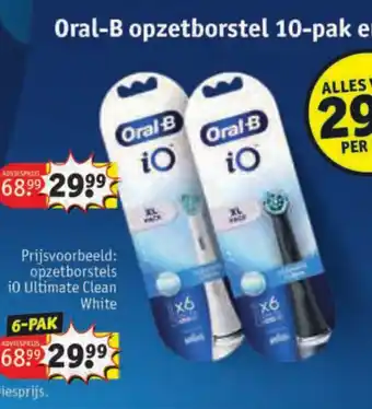 Kruidvat Oral B opzetborstels i0 Ultimate Clean White aanbieding