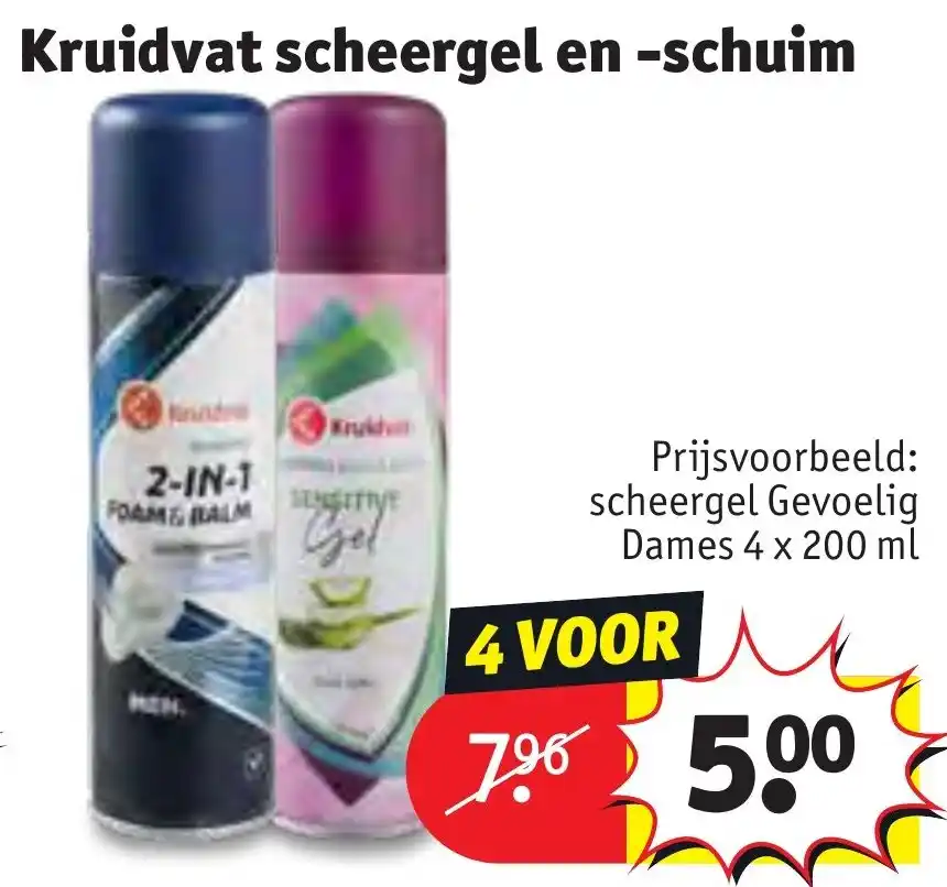 scheergel en schuim aanbieding bij Kruidvat