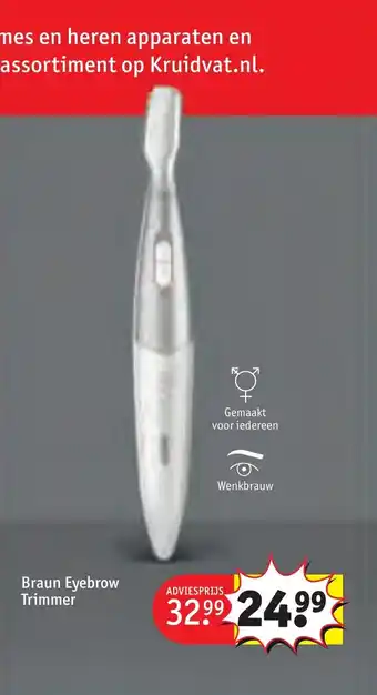 Kruidvat Braun Eyebrow Trimmer aanbieding