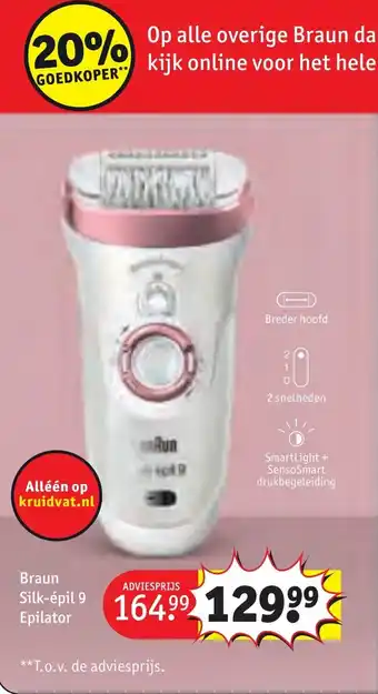 Kruidvat Braun Silk-épil 9 Epilator aanbieding