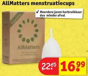 Kruidvat AllMatters menstruatiecups aanbieding