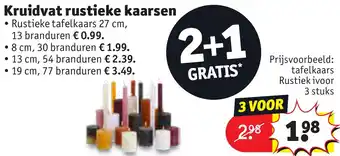 Kruidvat rustieke kaarsen aanbieding