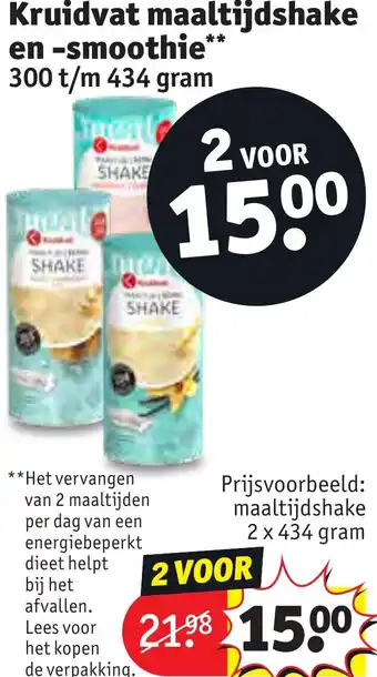 Kruidvat maaltijdshake en -smoothie aanbieding