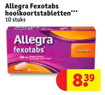 Kruidvat Allegra Fexotabs hooikoortstabletten aanbieding