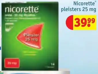 Kruidvat Nicorette pleisters 25 mg aanbieding