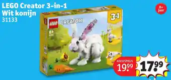 Kruidvat LEGO Creator 3-in-1 Wit konijn aanbieding