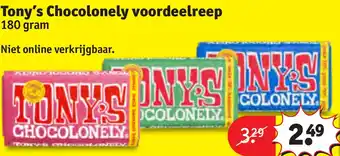 Kruidvat Tony's Chocolonely voordeelreep 180 gram aanbieding