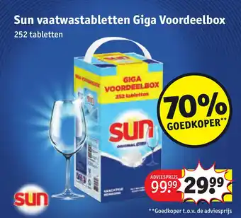 Kruidvat Sun vaatwastabletten Giga Voordeelbox 252 tabletten aanbieding