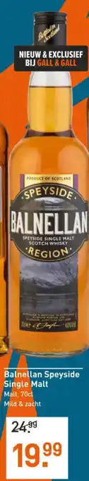 Gall & Gall Balnellan Speyside Single Malt Malt, 70cl aanbieding