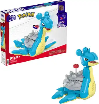 Amazon MEGA Pokémon Actiefiguur, bouwspeelgoed voor kinderen, Lapras met 527 onderdelen en beweging, bouwen en bewegen, 18 cm groot  aanbieding