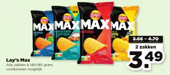 PLUS Lay's max 2 zakken aanbieding