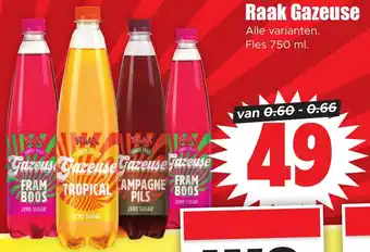 Dirk Raak gazeuse fles 750 ml aanbieding
