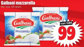 Dirk Galbani mozzarella 125 gram aanbieding