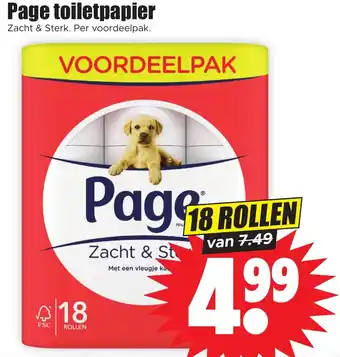 Dirk Page toiletpapier 18 rollen aanbieding