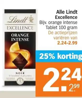 Albert Heijn Alle Lindt Excellence aanbieding