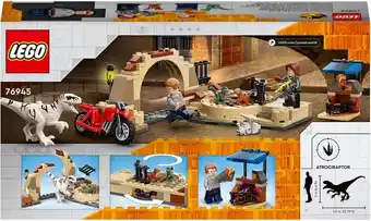 Amazon LEGO 76945 Jurassic World Atrociraptor Dinosaurus Motorachtervolging Bouwset Constructie Speelgoed met Motor en Minifiguren v aanbieding