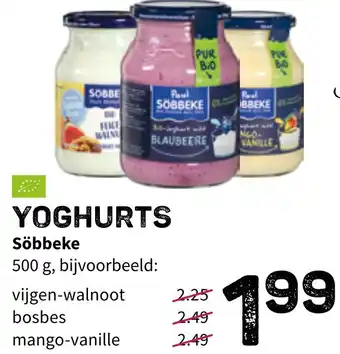 Ekoplaza Yoghurts Sobbeke 500g aanbieding