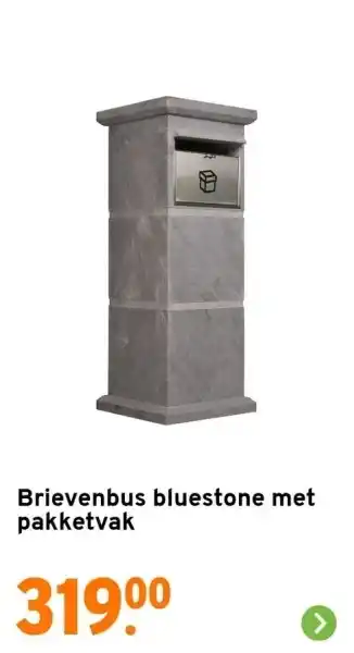 GAMMA Brievenbus bluestone met pakketvak aanbieding