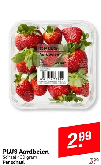 Coop PLUS Aardbeien 400 gram aanbieding