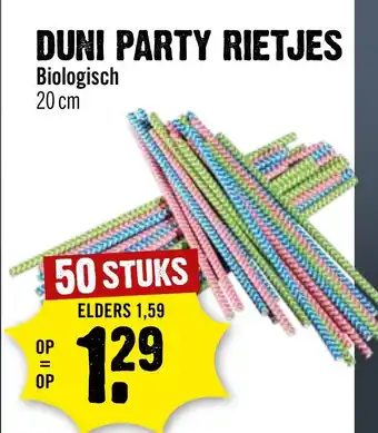 Dirck 3 Duni party rietjes biologisch 20 cm aanbieding