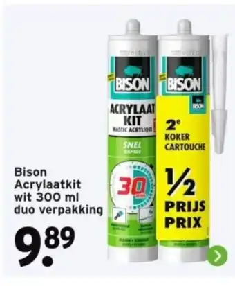 GAMMA Bison Acrylaatkit wit 300 ml duo verpakking aanbieding