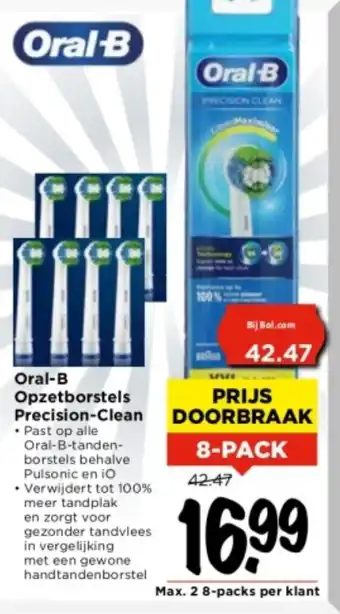 Vomar Voordeelmarkt Oral-B Opzetborstels Precision Clean aanbieding