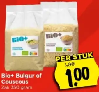Vomar Voordeelmarkt Bio+ Bulgur of Couscous Zak 350 gram aanbieding