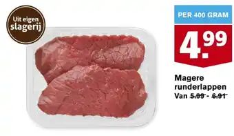 Hoogvliet Magere runderlappen 400g aanbieding